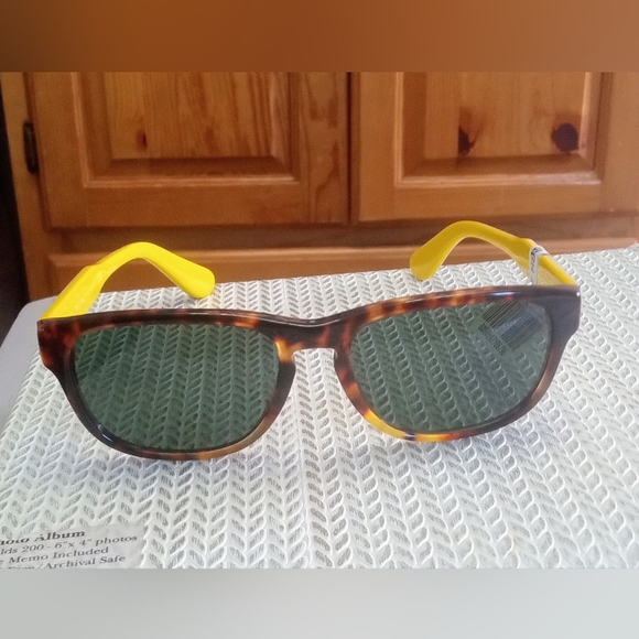 Tortoise Shell Sunglasses with Yellow Arms